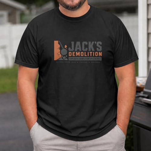 Jack's Demolition graphic tee lifestyle image