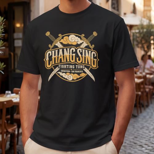 Chang Sing Fighting Tong graphic tee lifestyle image