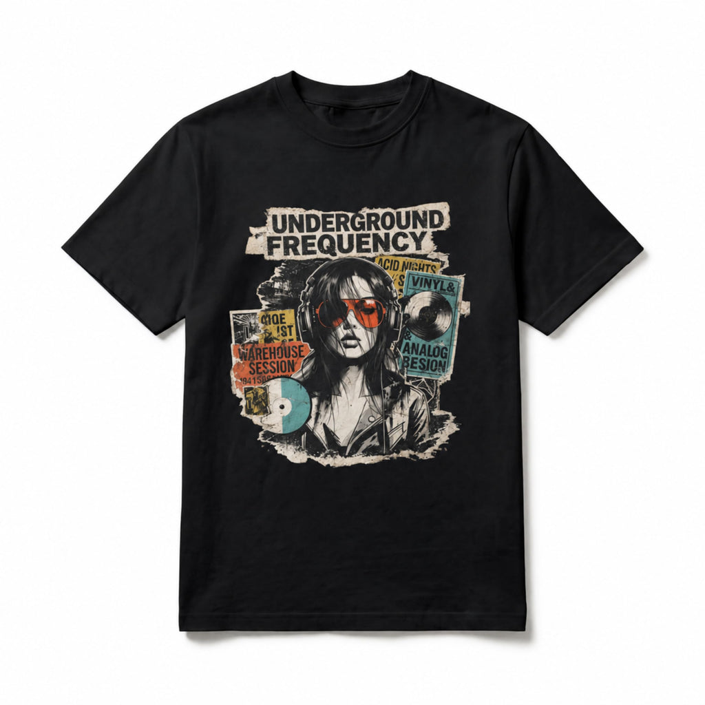 Underground Frequency graphic tee - black