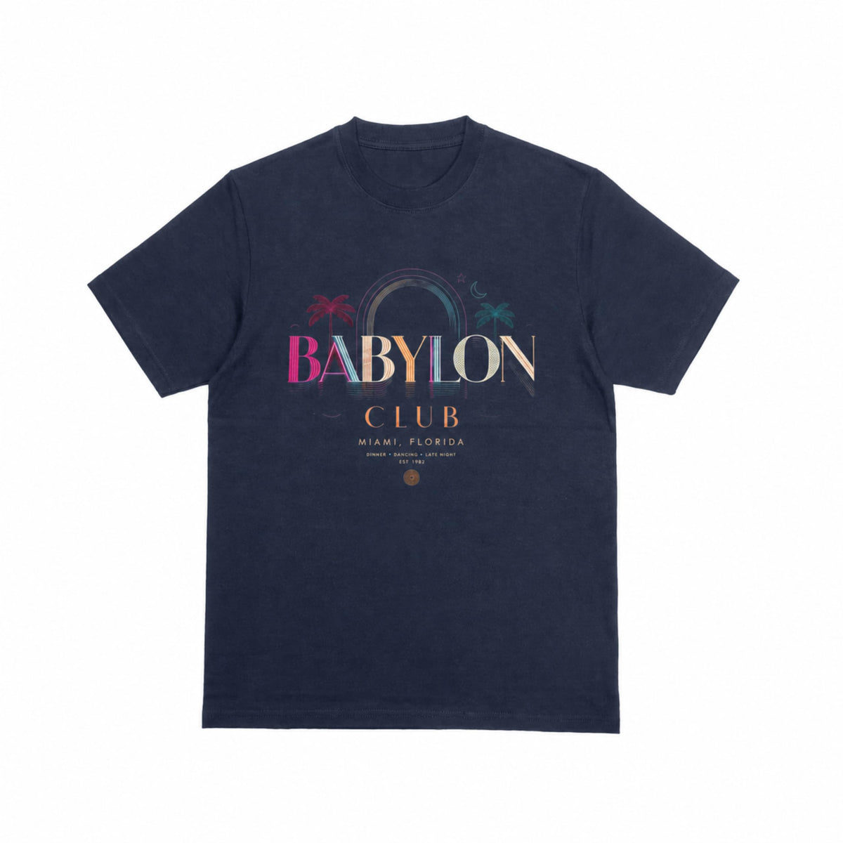 Babylon Club Miami graphic tee - navy