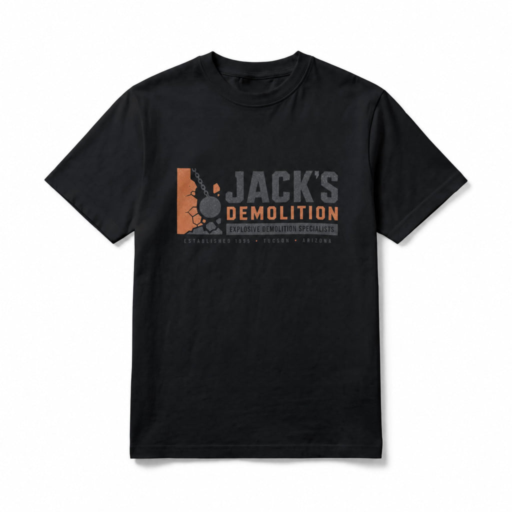 Jack's Demolition graphic tee - black