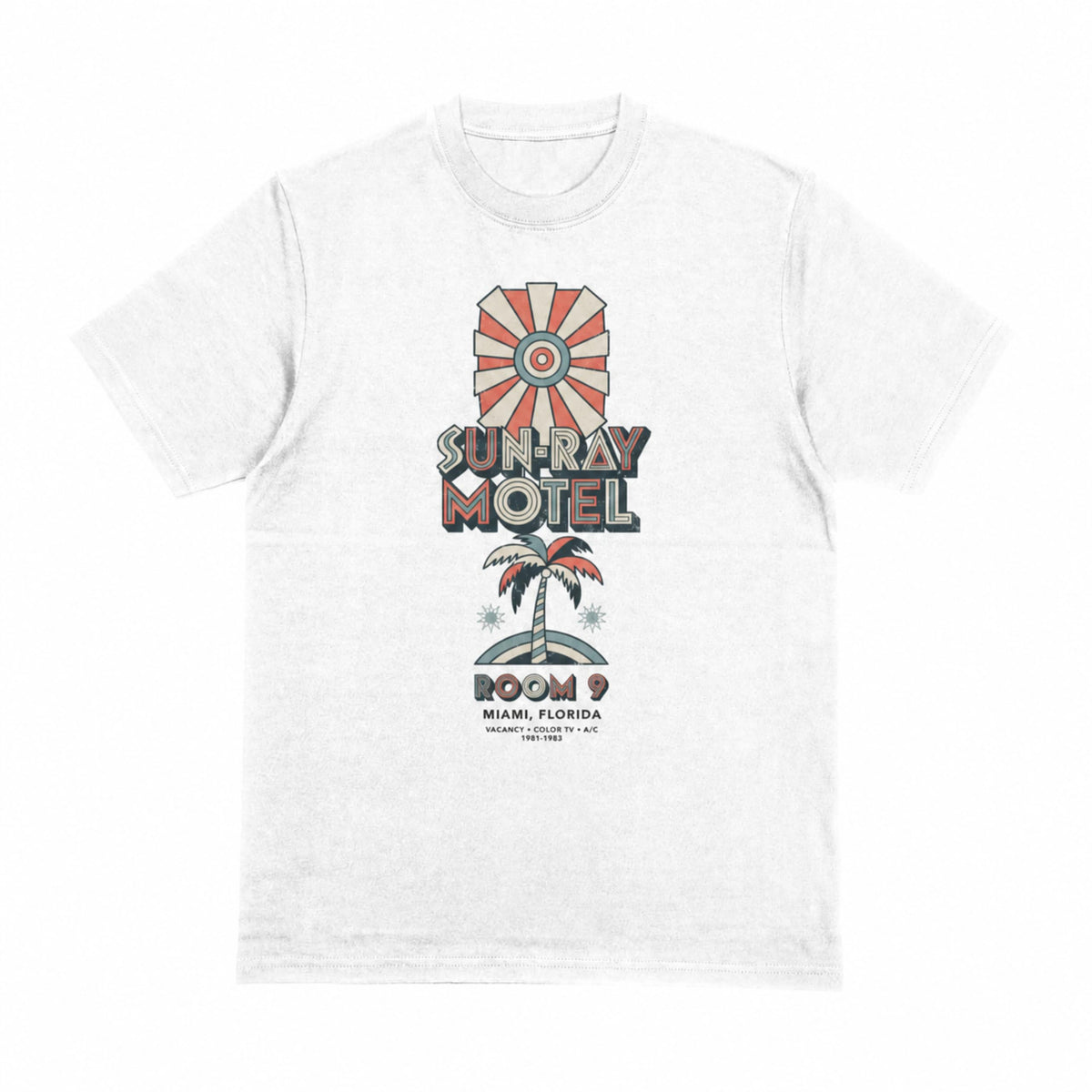 Sun-Ray Motel Room 9 graphic tee - white