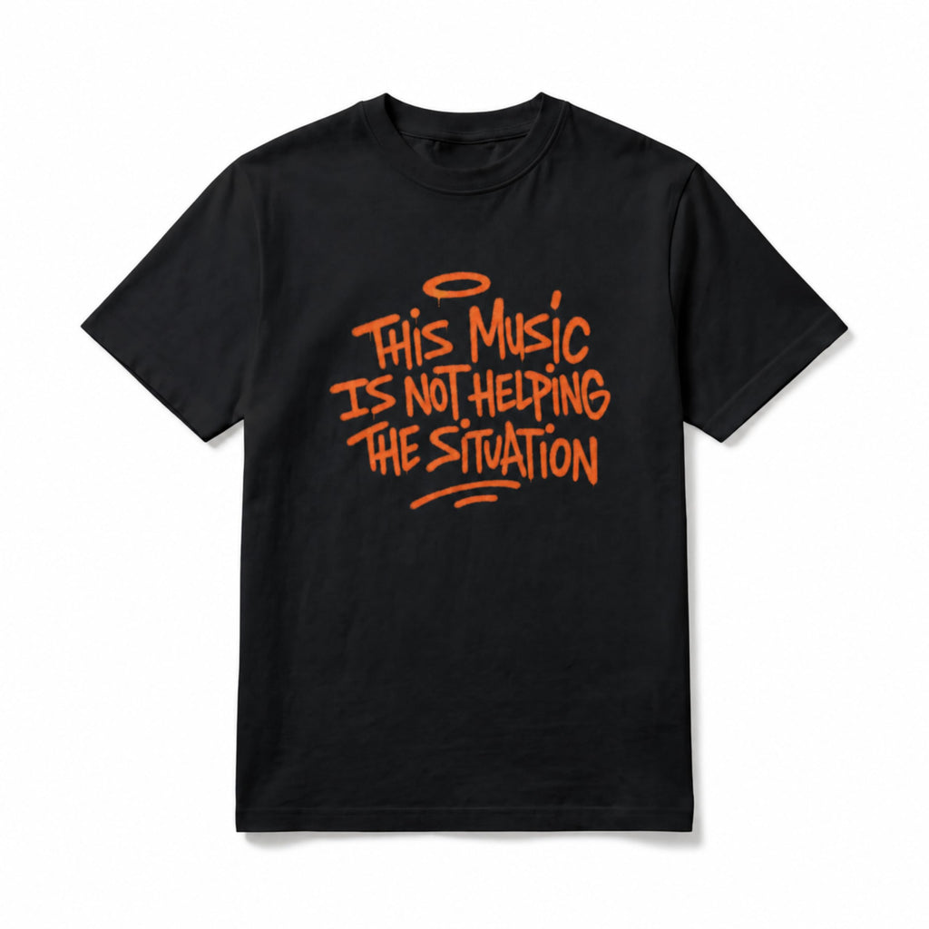 This Music Is Not Helping graphic tee - black