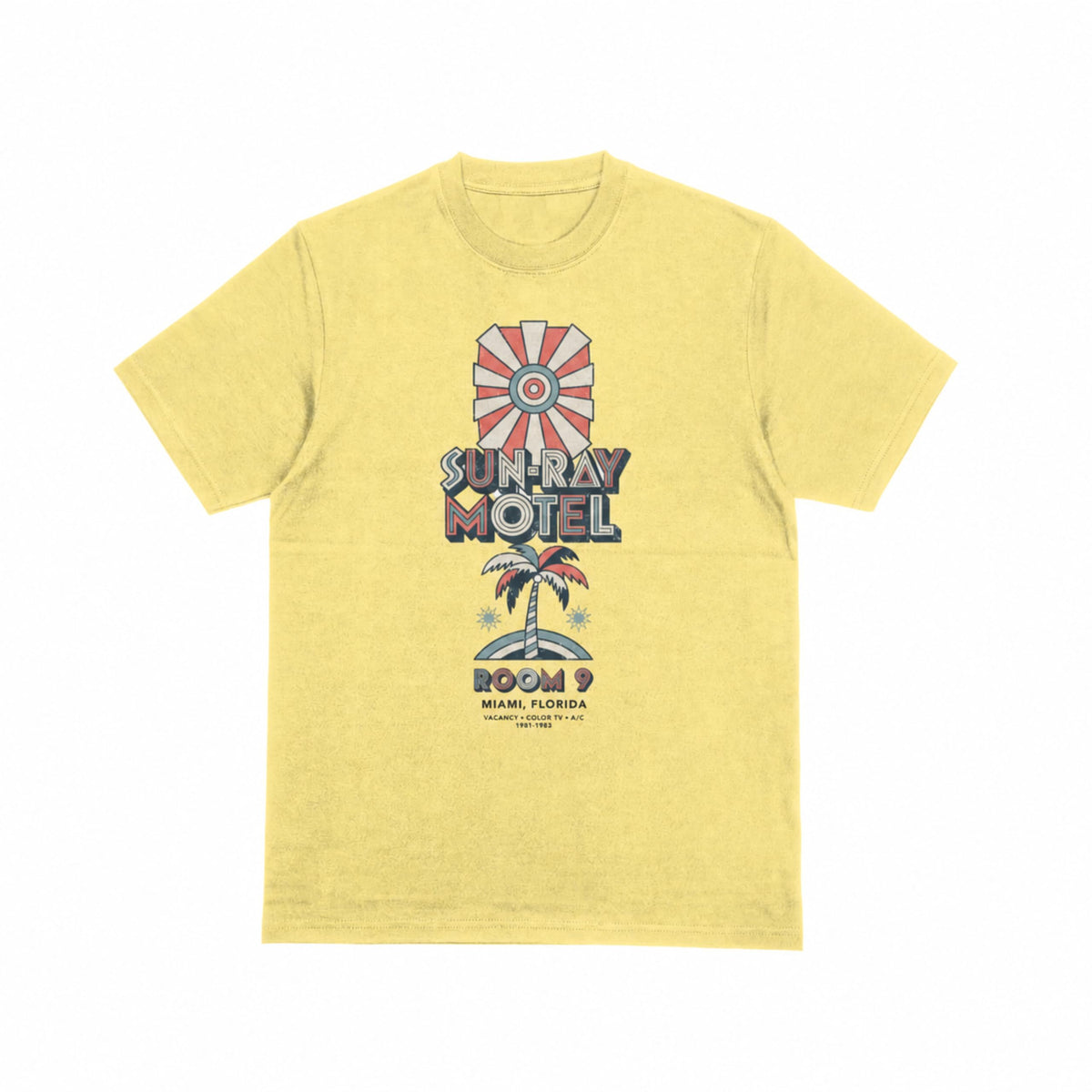 Sun-Ray Motel Room 9 graphic tee - cornsilk