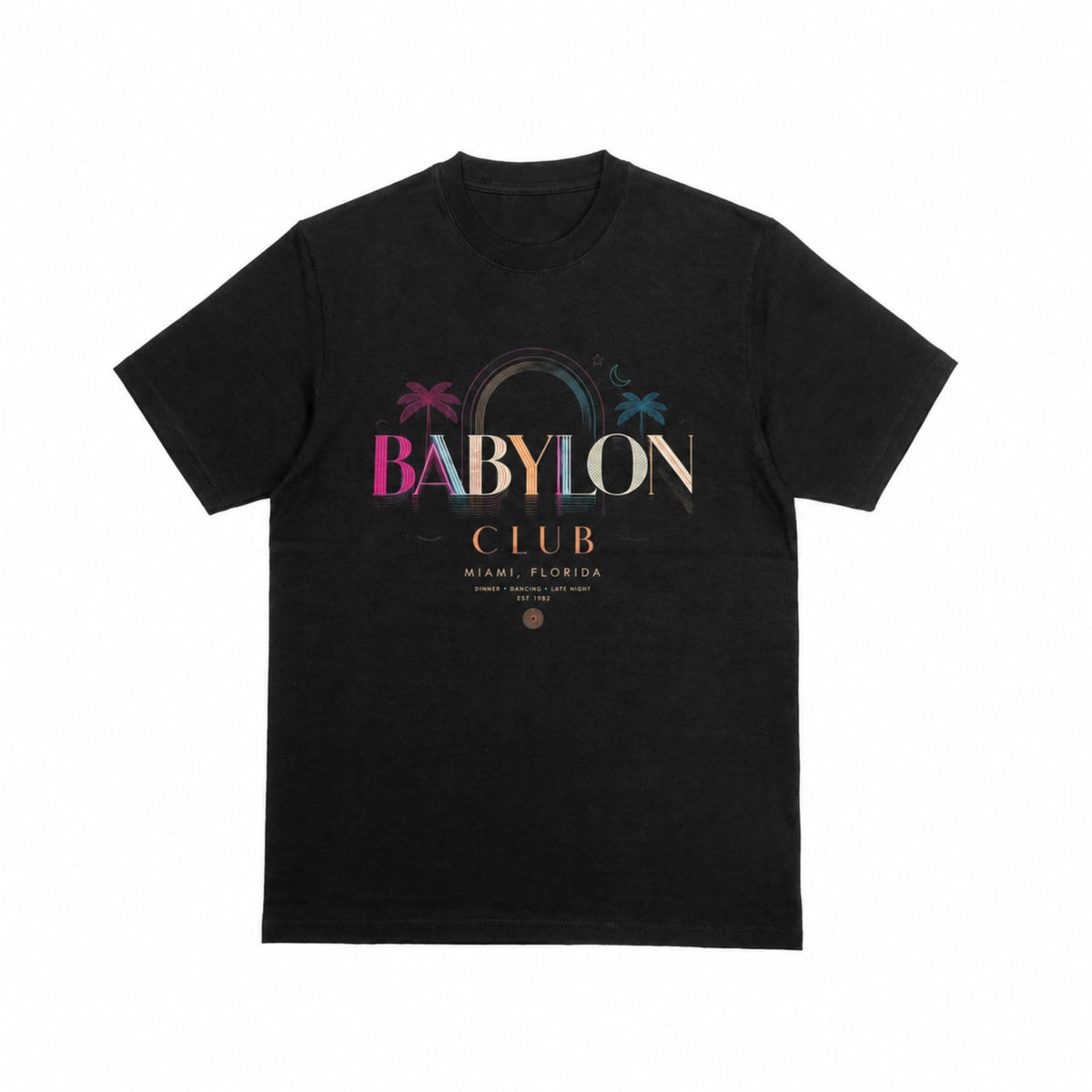Babylon Club Miami graphic tee - black