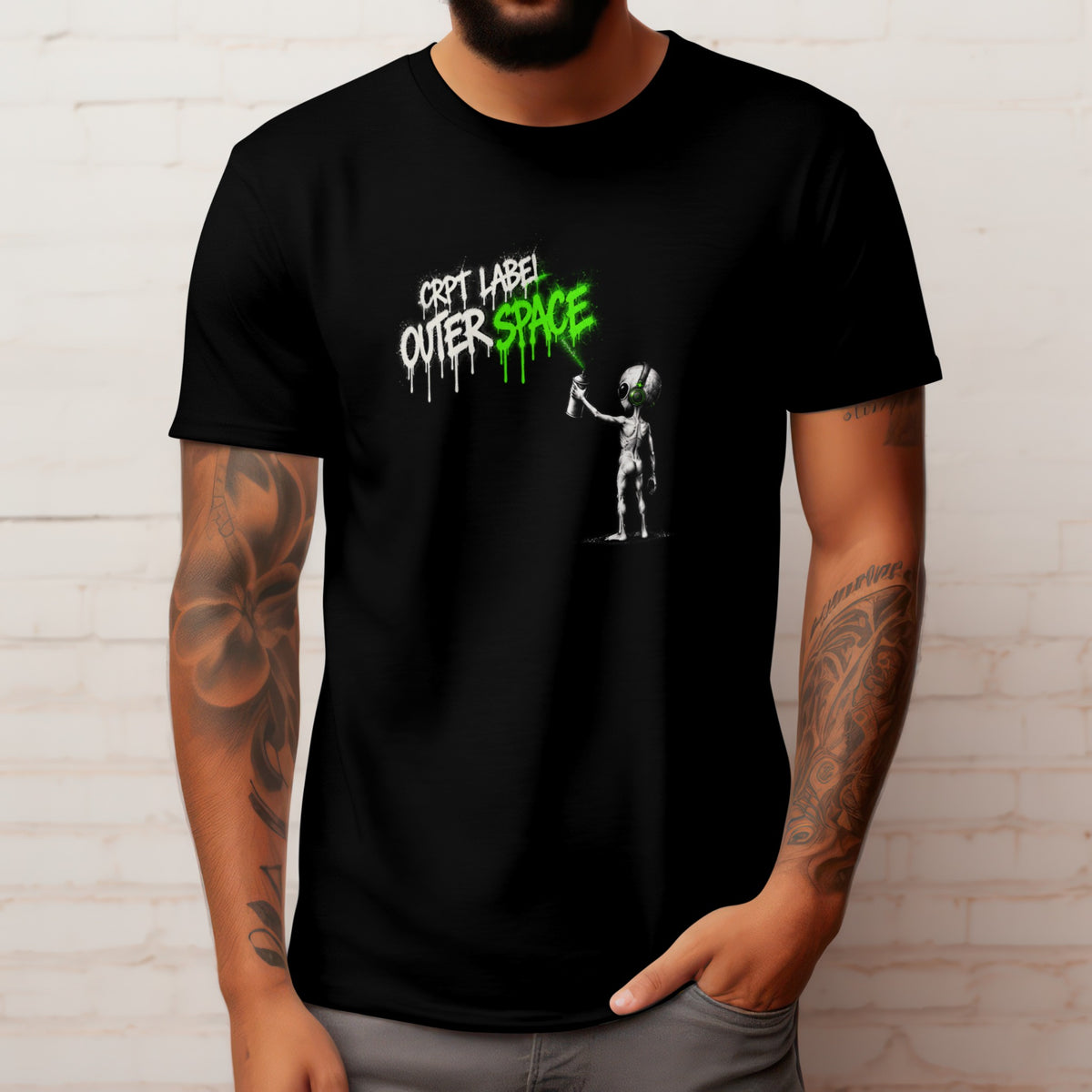CRPT Label Outer Space Green — Black lifestyle
