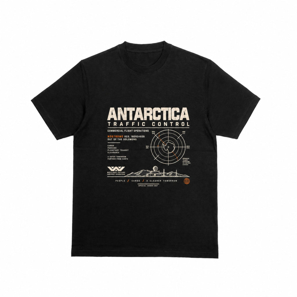 Antarctica Traffic Control Ops graphic tee - black