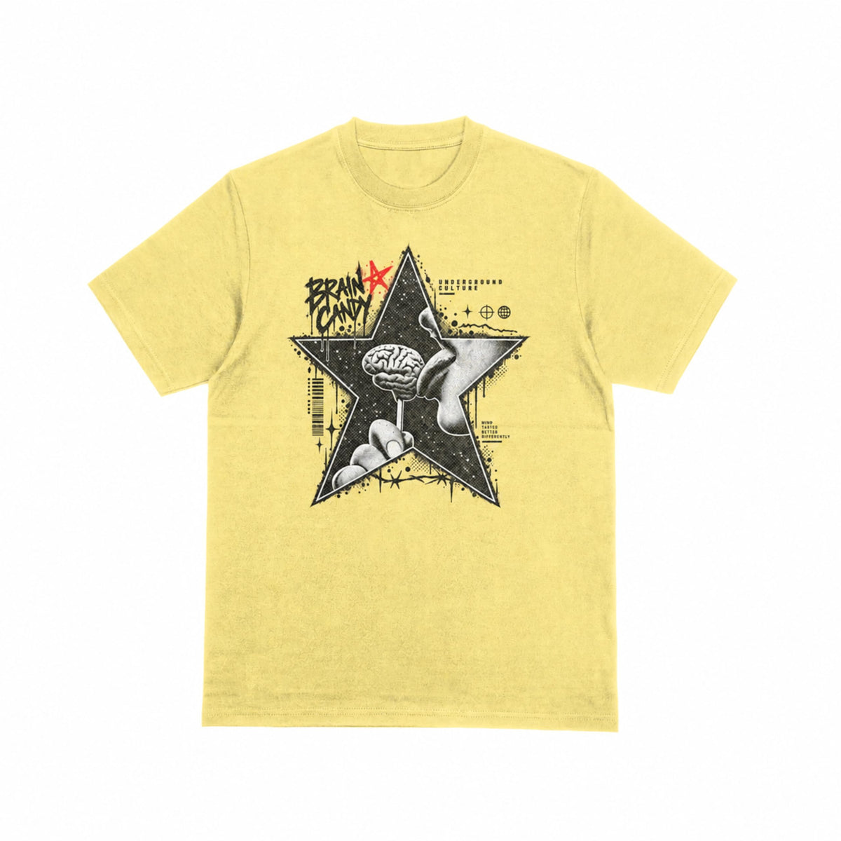 Brain Candy graphic tee - cornsilk
