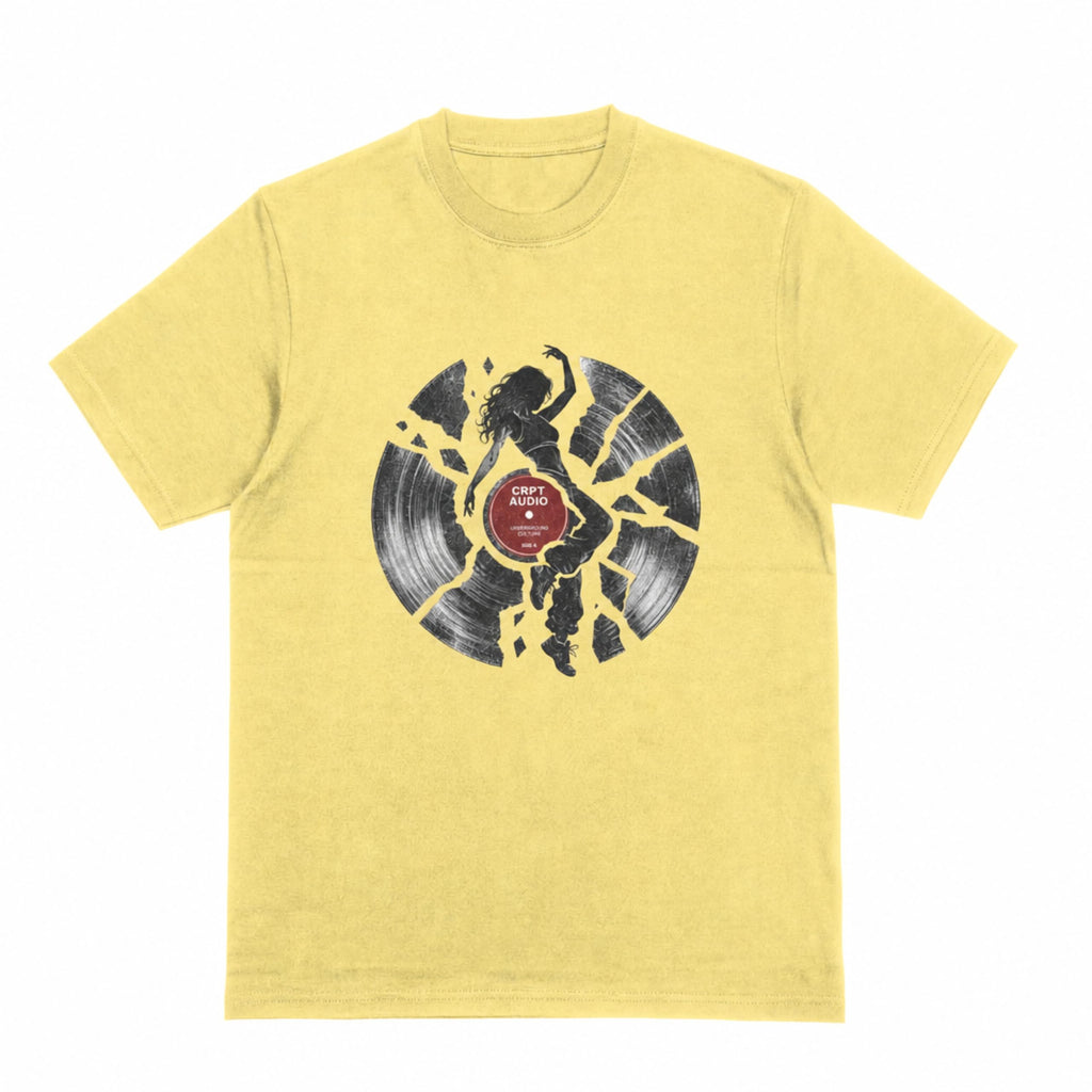 Broken Vinyl graphic tee - cornsilk