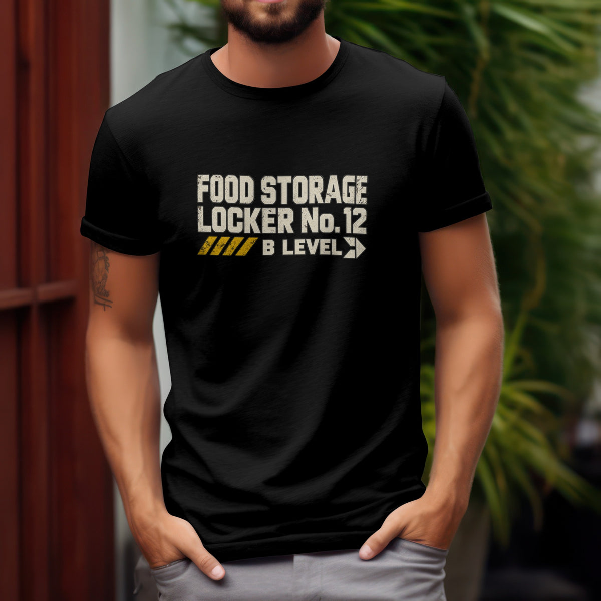 Food Storage Locker No. 12 graphic tee - black lifestyle